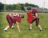 football blocking shields