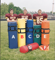 football standing dummies